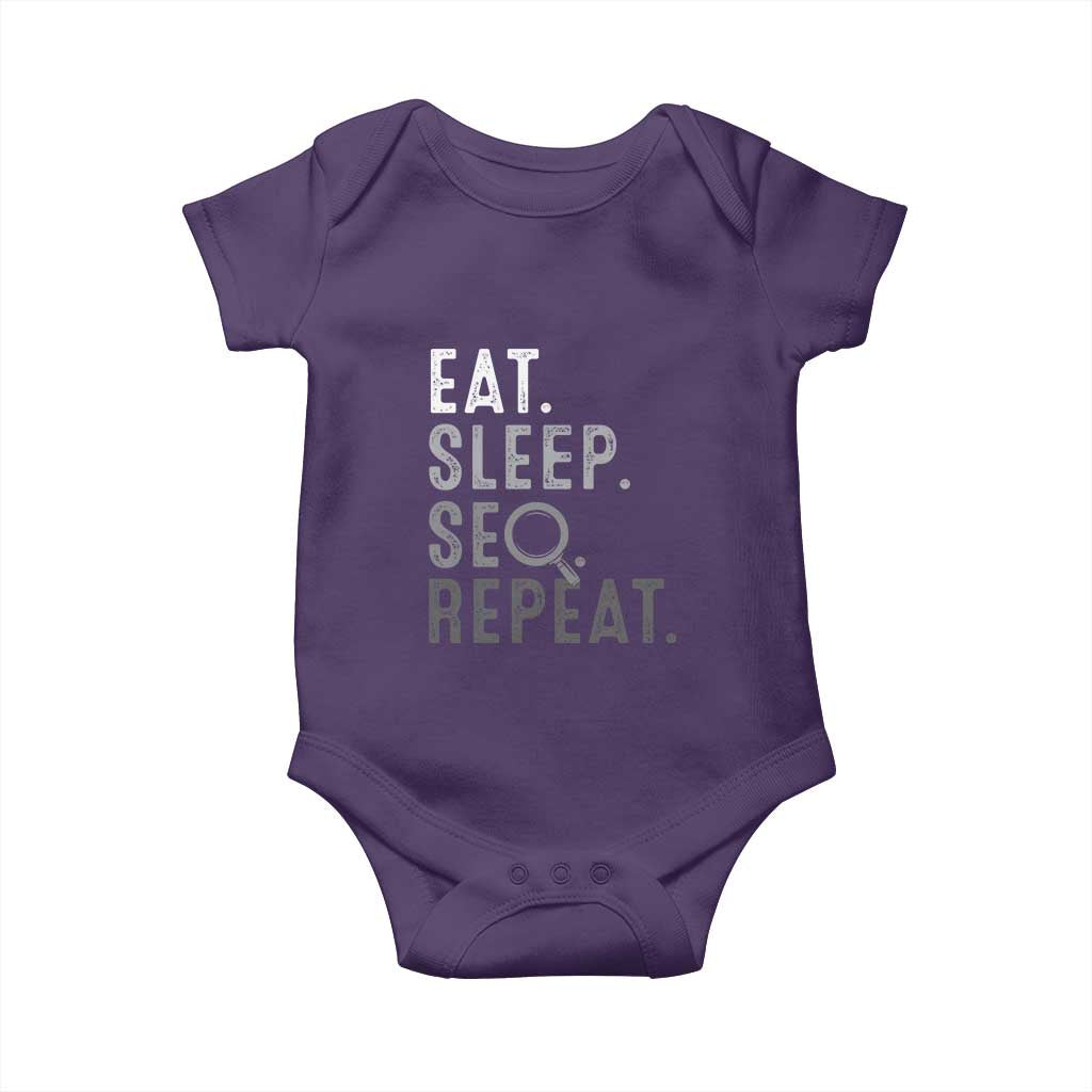 Funny Marketer Baby Onesie Eat Sleep SEO Repeat