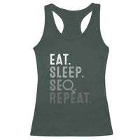 Funny Marketer Racerback Tank Top Eat Sleep SEO Repeat
