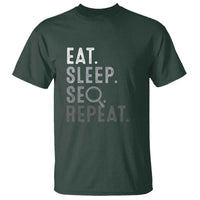 Funny Marketer T Shirt Eat Sleep SEO Repeat