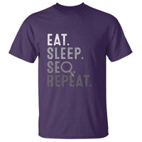 Funny Marketer T Shirt Eat Sleep SEO Repeat