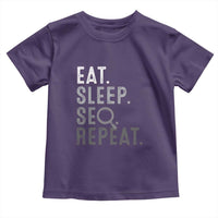 Funny Marketer Toddler T Shirt Eat Sleep SEO Repeat