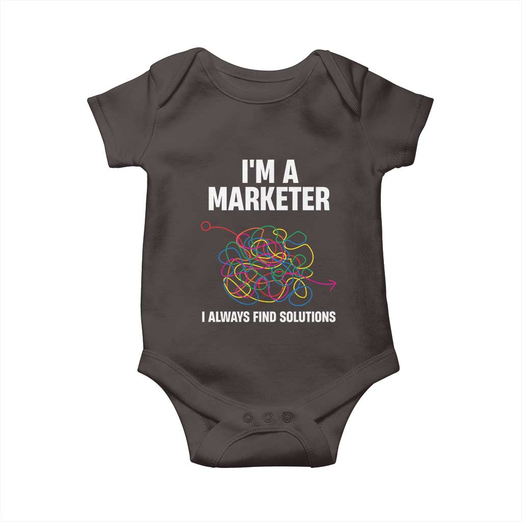 Funny Marketer Baby Onesie I Always Find Solutions