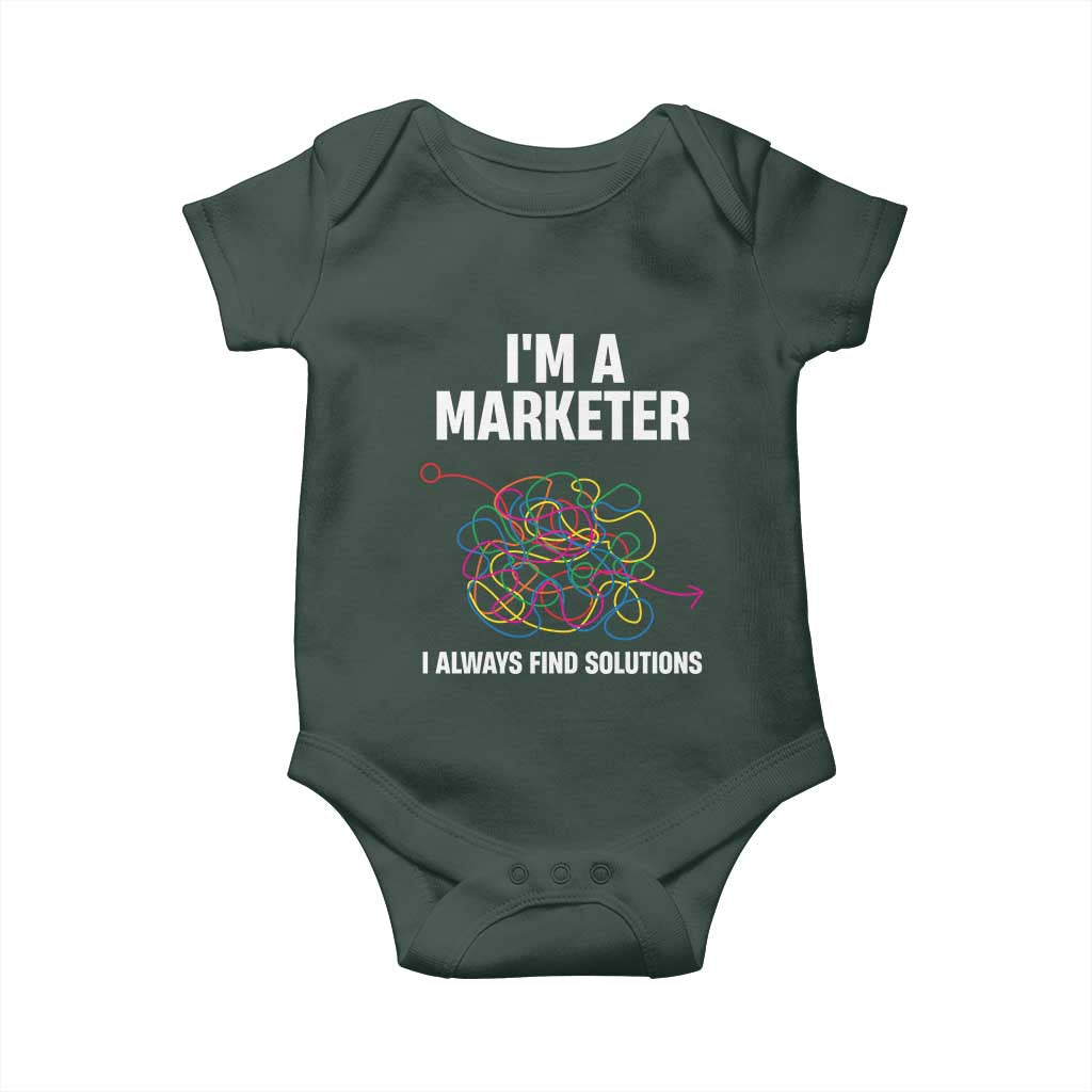 Funny Marketer Baby Onesie I Always Find Solutions