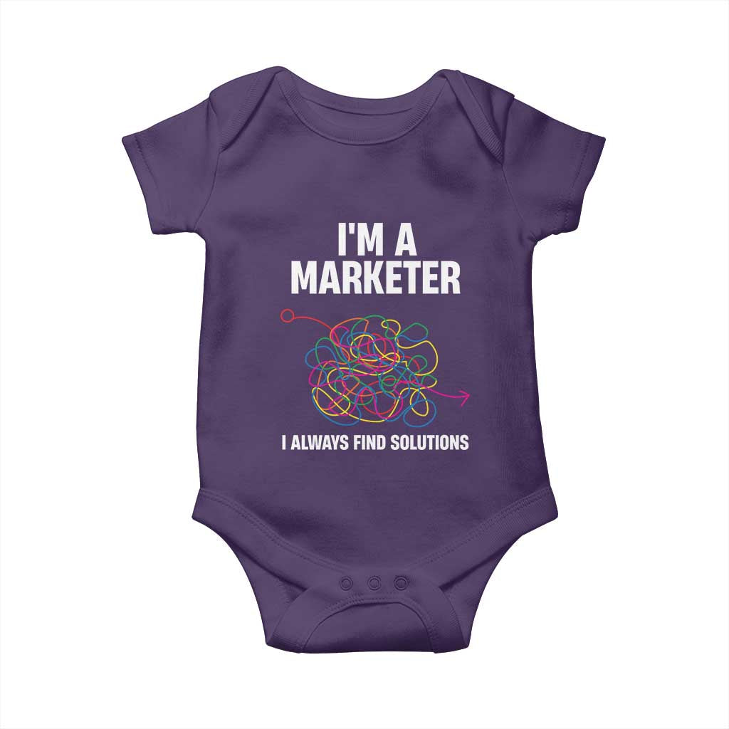 Funny Marketer Baby Onesie I Always Find Solutions