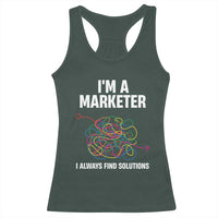 Funny Marketer Racerback Tank Top I Always Find Solutions