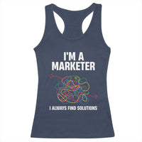 Funny Marketer Racerback Tank Top I Always Find Solutions