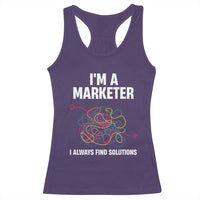 Funny Marketer Racerback Tank Top I Always Find Solutions