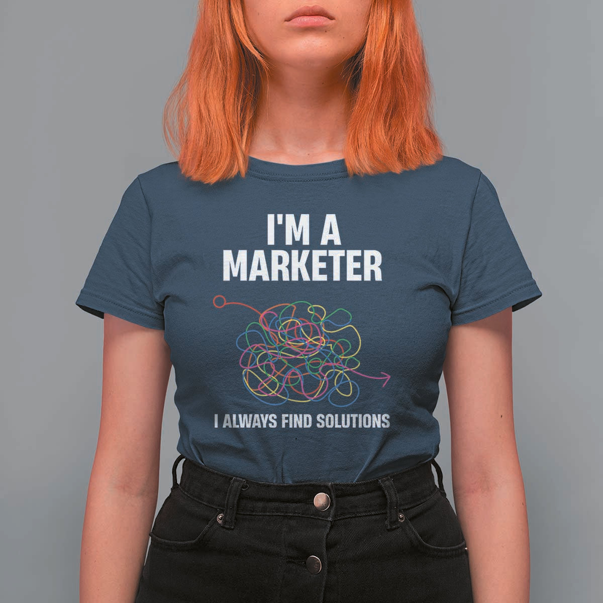 Funny Marketer T Shirt For Women I Always Find Solutions