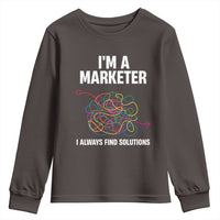 Funny Marketer Youth Sweatshirt I Always Find Solutions