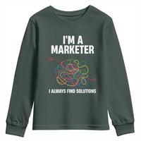 Funny Marketer Youth Sweatshirt I Always Find Solutions