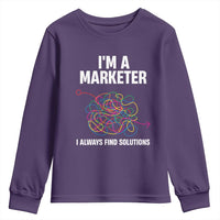 Funny Marketer Youth Sweatshirt I Always Find Solutions