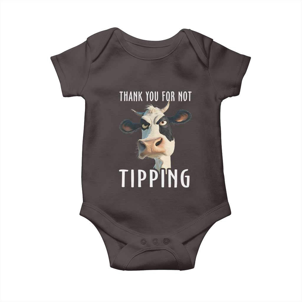 Funny Thank You For Not Tipping Baby Onesie