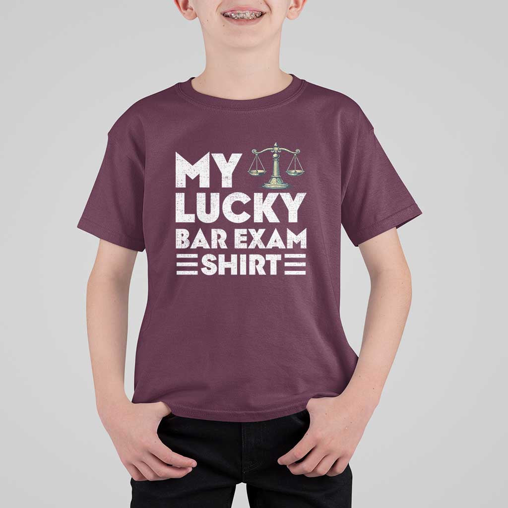 Lawyer Law School My Lucky Bar Exam T Shirt For Kid