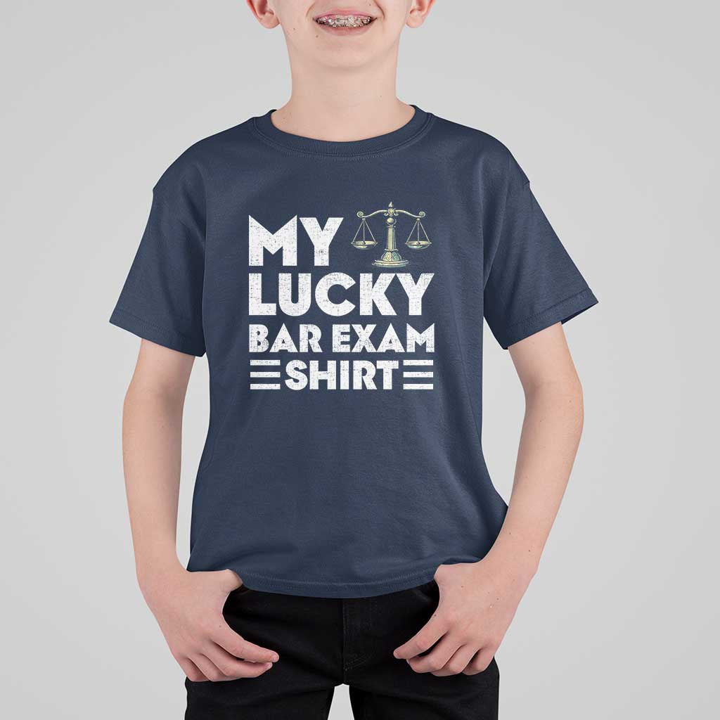 Lawyer Law School My Lucky Bar Exam T Shirt For Kid