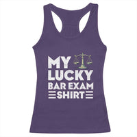 Lawyer Law School My Lucky Bar Exam Racerback Tank Top