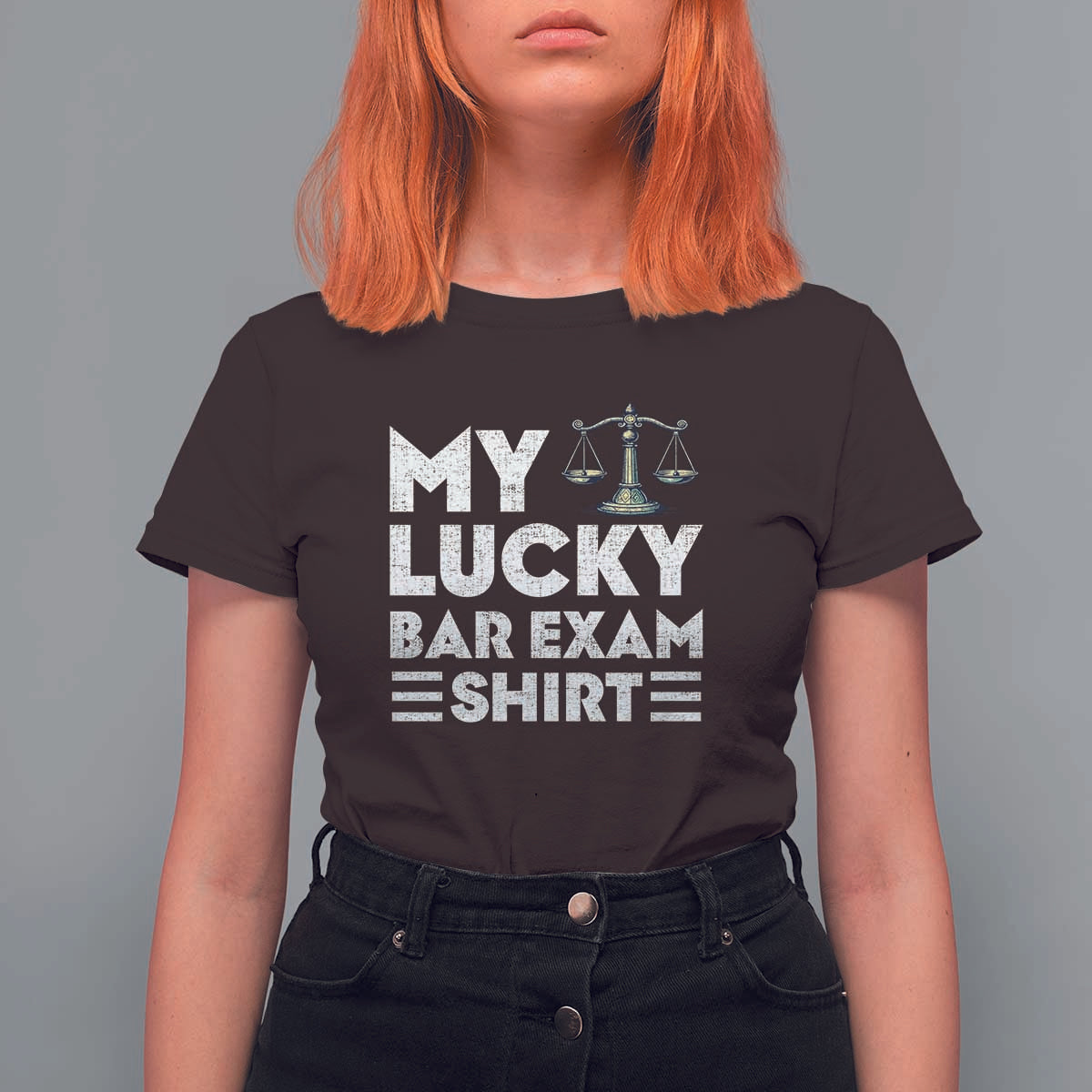 Lawyer Law School My Lucky Bar Exam T Shirt For Women