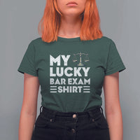 Lawyer Law School My Lucky Bar Exam T Shirt For Women