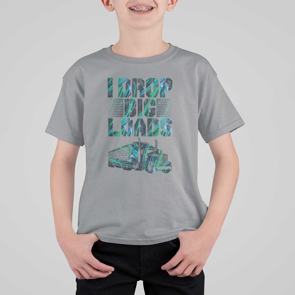 Truck Driver T Shirt For Kid I Drop Big Loads