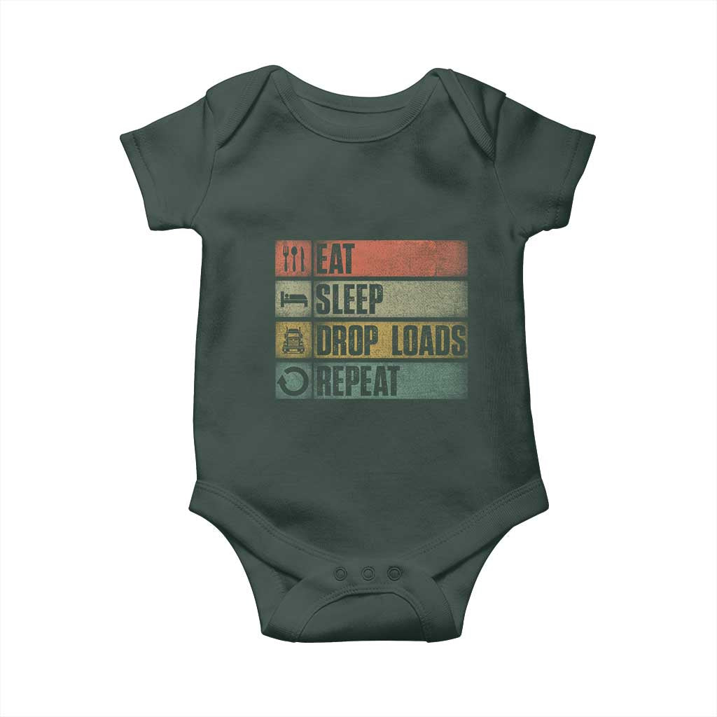 Truck Driver Baby Onesie Eat Sleep Drop Load Repeat