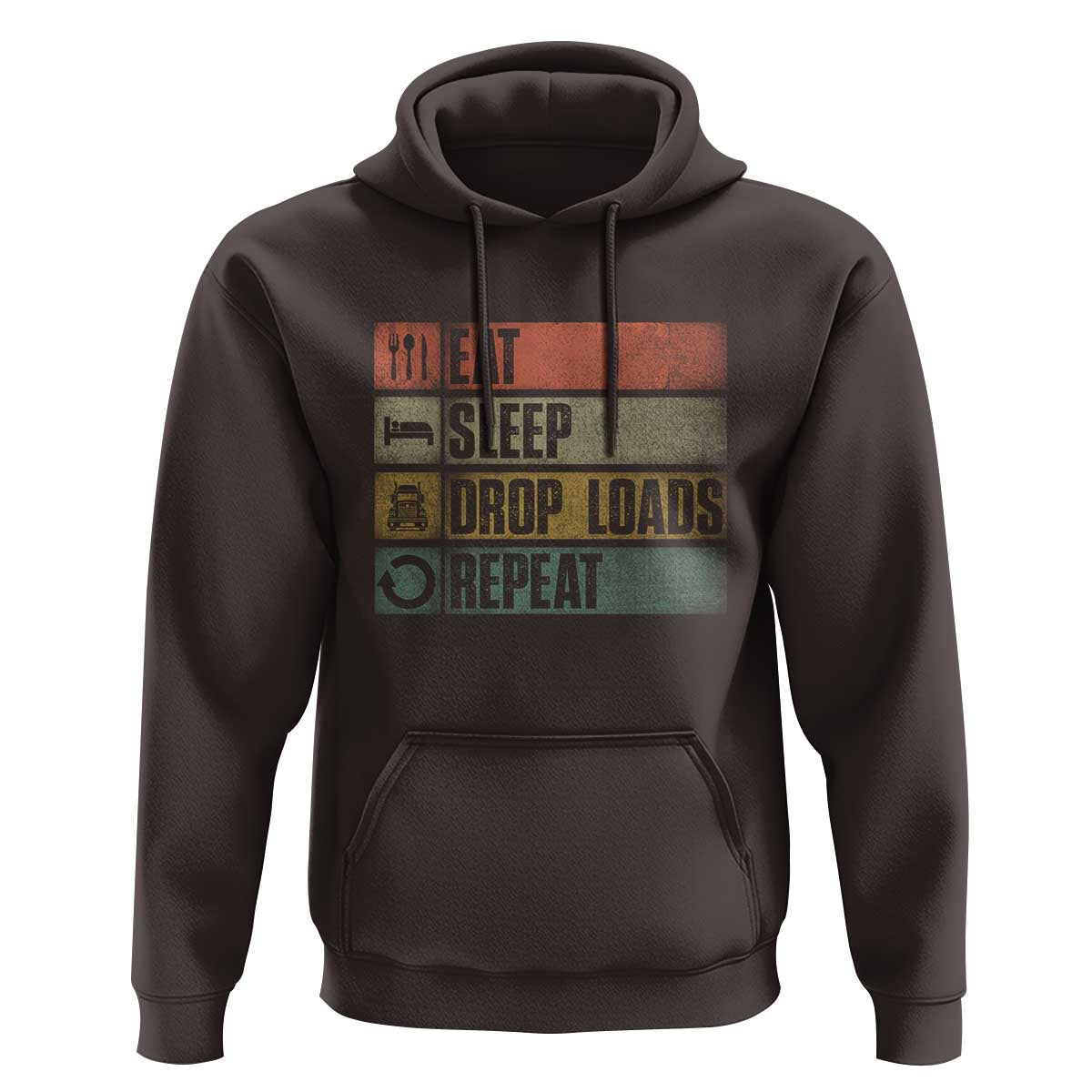 Truck Driver Hoodie Eat Sleep Drop Load Repeat
