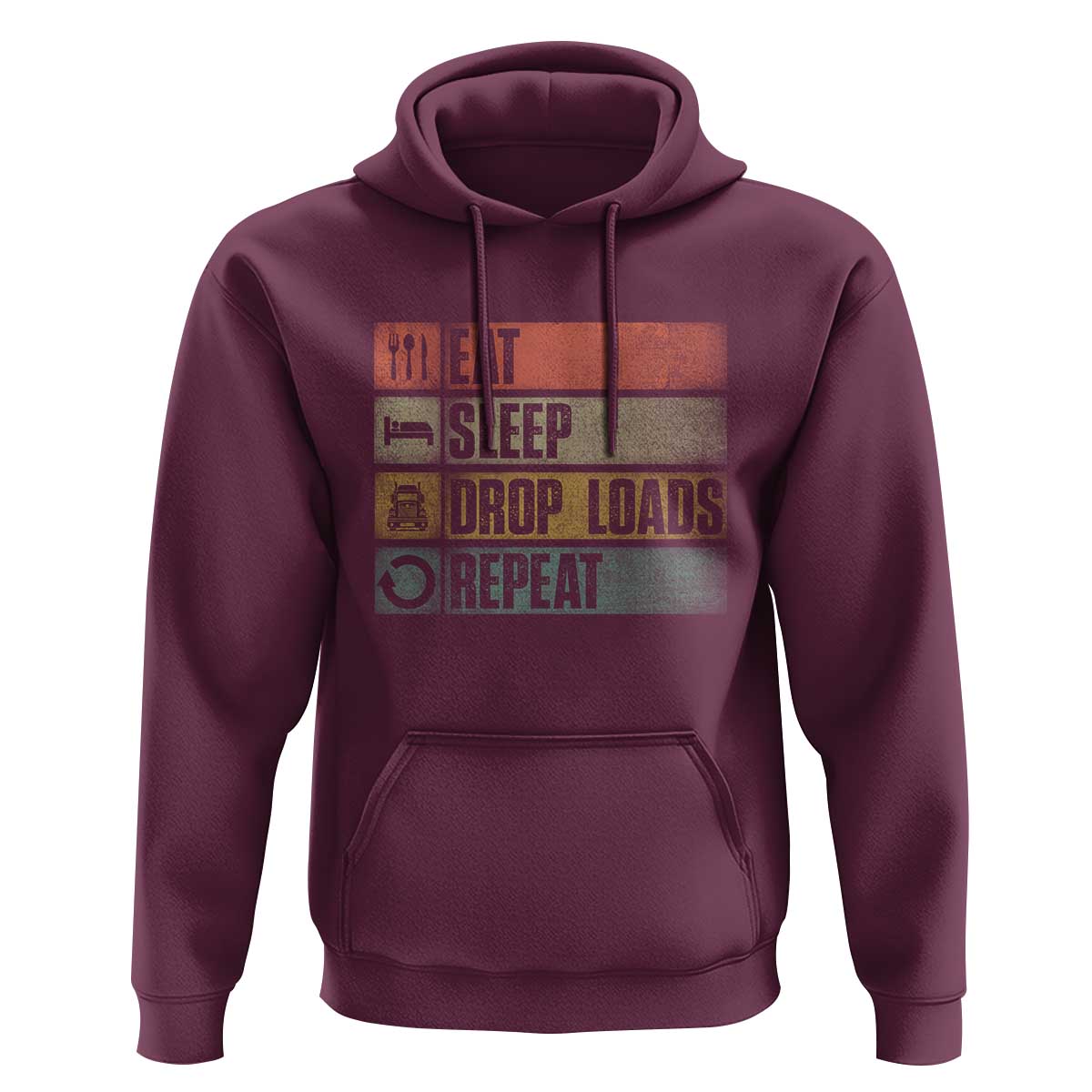 Truck Driver Hoodie Eat Sleep Drop Load Repeat