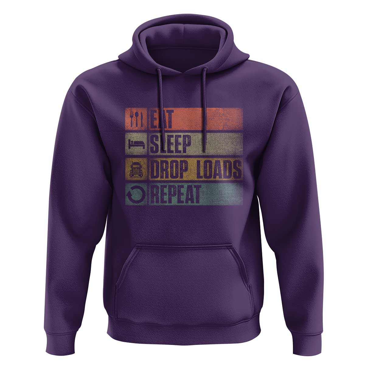 Truck Driver Hoodie Eat Sleep Drop Load Repeat