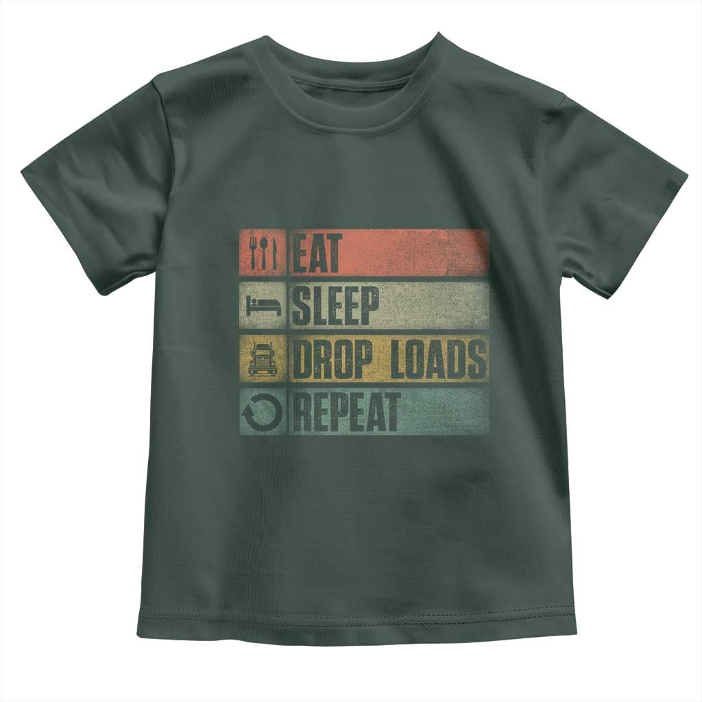 Truck Driver Toddler T Shirt Eat Sleep Drop Load Repeat
