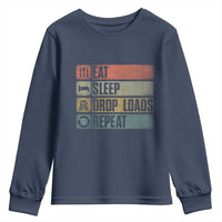 Truck Driver Youth Sweatshirt Eat Sleep Drop Load Repeat