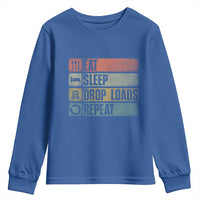 Truck Driver Youth Sweatshirt Eat Sleep Drop Load Repeat