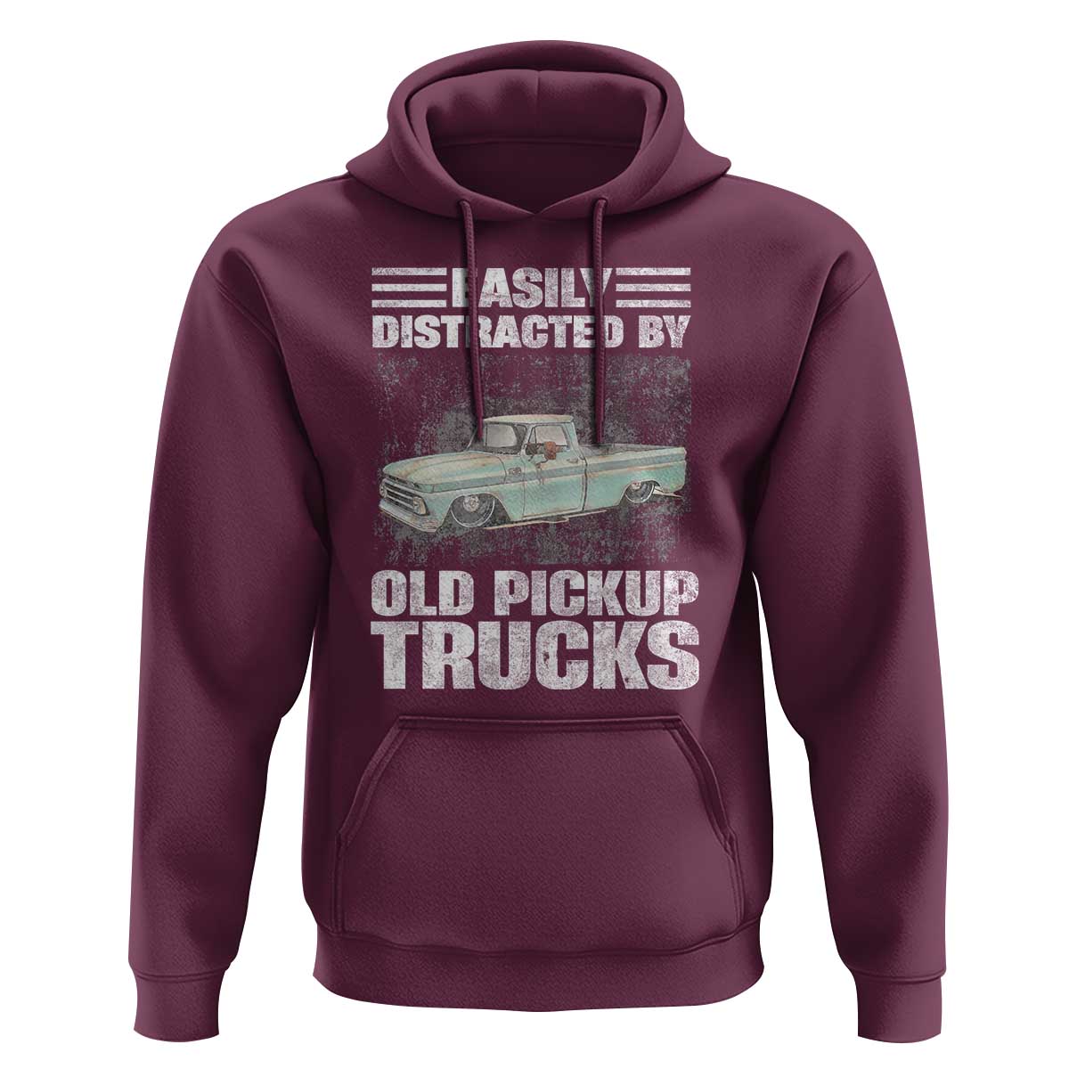 Truck Driver Hoodie Easily Distracted By Old Pickup Trucks