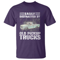 Truck Driver T Shirt Easily Distracted By Old Pickup Trucks