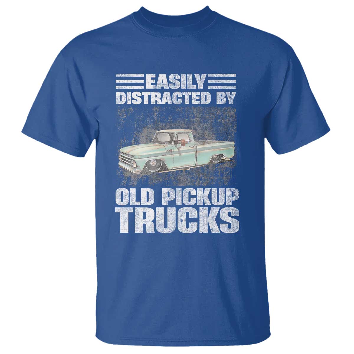 Truck Driver T Shirt Easily Distracted By Old Pickup Trucks