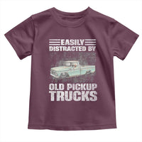 Truck Driver Toddler T Shirt Easily Distracted By Old Pickup Trucks