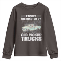 Truck Driver Youth Sweatshirt Easily Distracted By Old Pickup Trucks