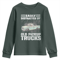 Truck Driver Youth Sweatshirt Easily Distracted By Old Pickup Trucks