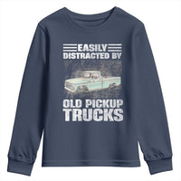 Truck Driver Youth Sweatshirt Easily Distracted By Old Pickup Trucks
