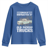 Truck Driver Youth Sweatshirt Easily Distracted By Old Pickup Trucks