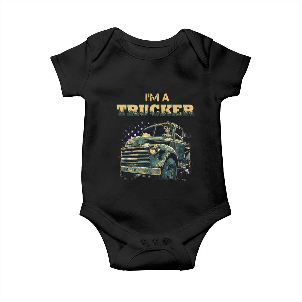 Truck Driver Baby Onesie I'm A Trucker