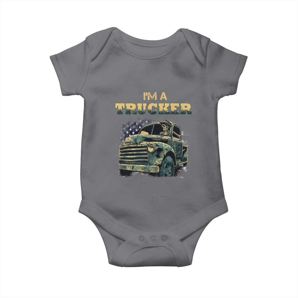 Truck Driver Baby Onesie I'm A Trucker
