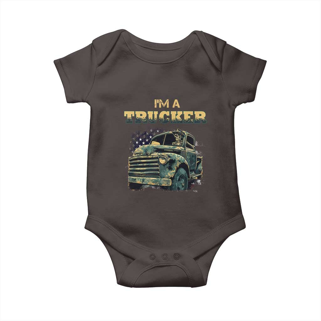 Truck Driver Baby Onesie I'm A Trucker