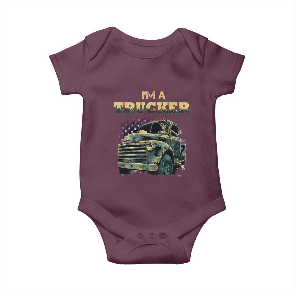 Truck Driver Baby Onesie I'm A Trucker