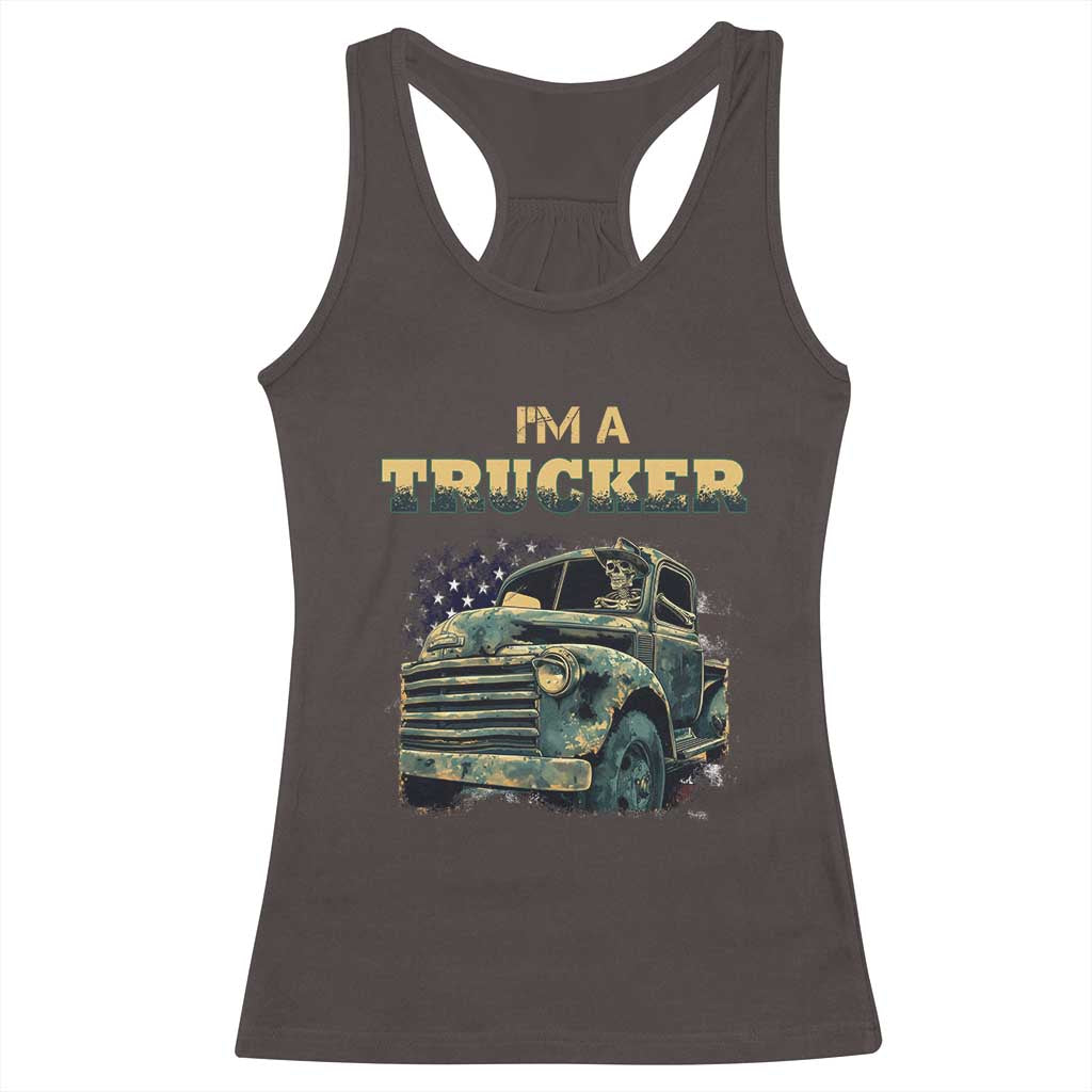 Truck Driver Racerback Tank Top I'm A Trucker