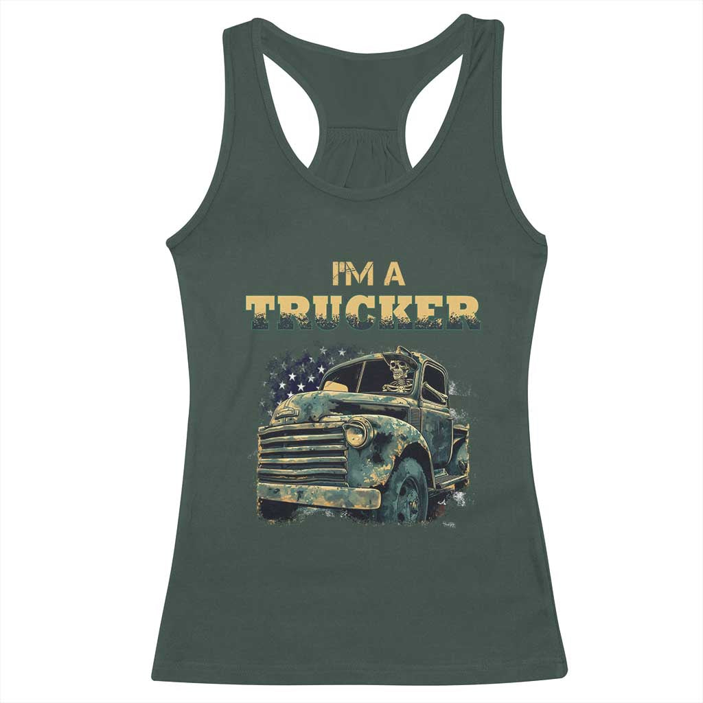 Truck Driver Racerback Tank Top I'm A Trucker