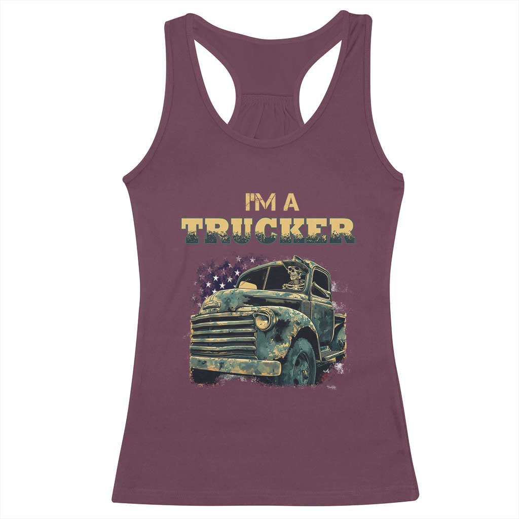 Truck Driver Racerback Tank Top I'm A Trucker