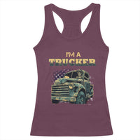 Truck Driver Racerback Tank Top I'm A Trucker