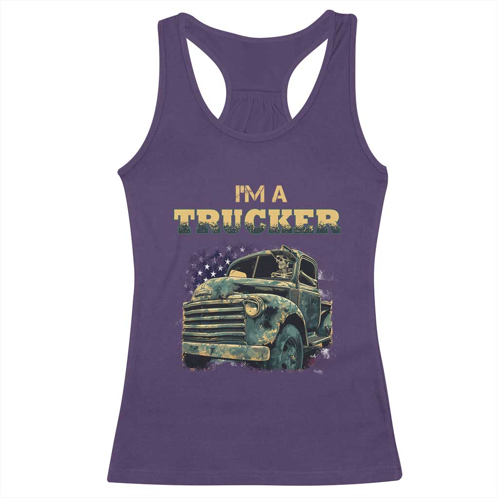 Truck Driver Racerback Tank Top I'm A Trucker