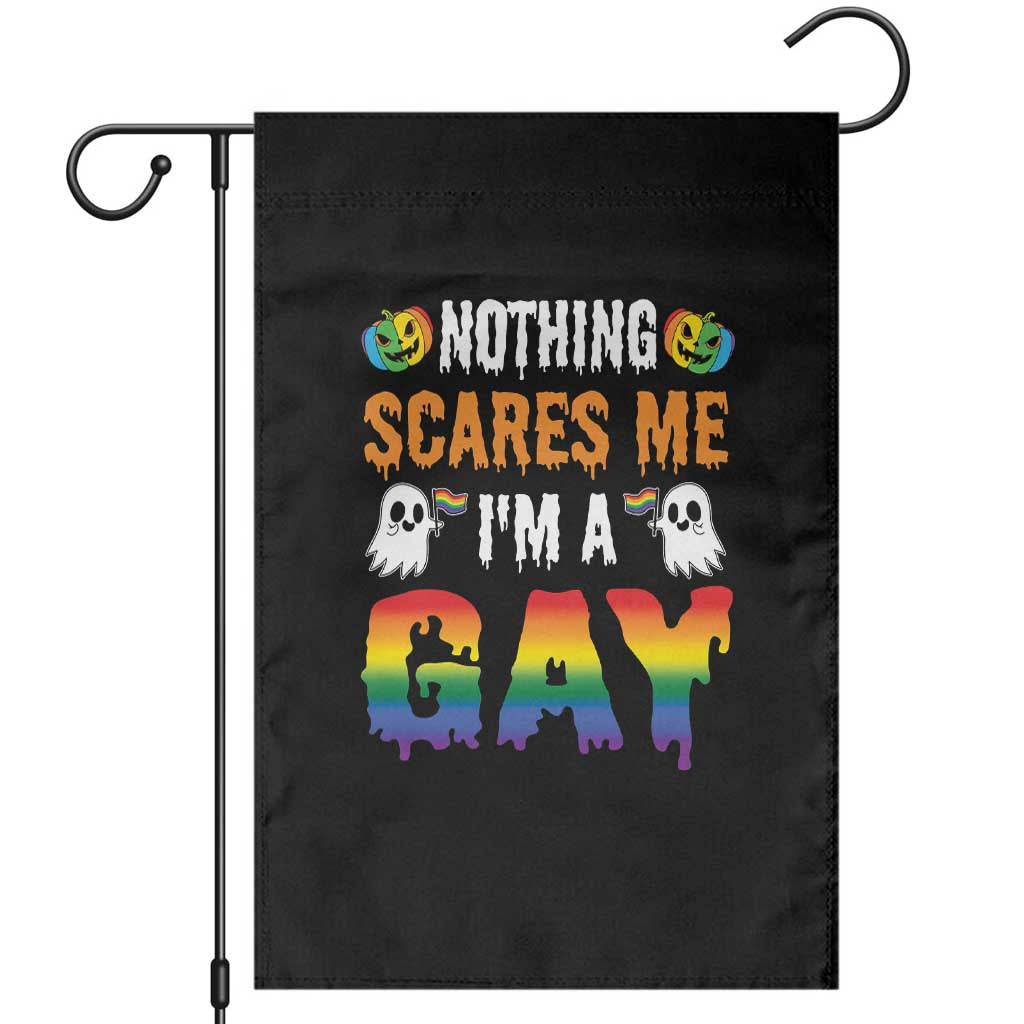 Funny Halloween LGBT Garden Flag Nothing Scares Me I'm A Gay - Wonder Print Shop