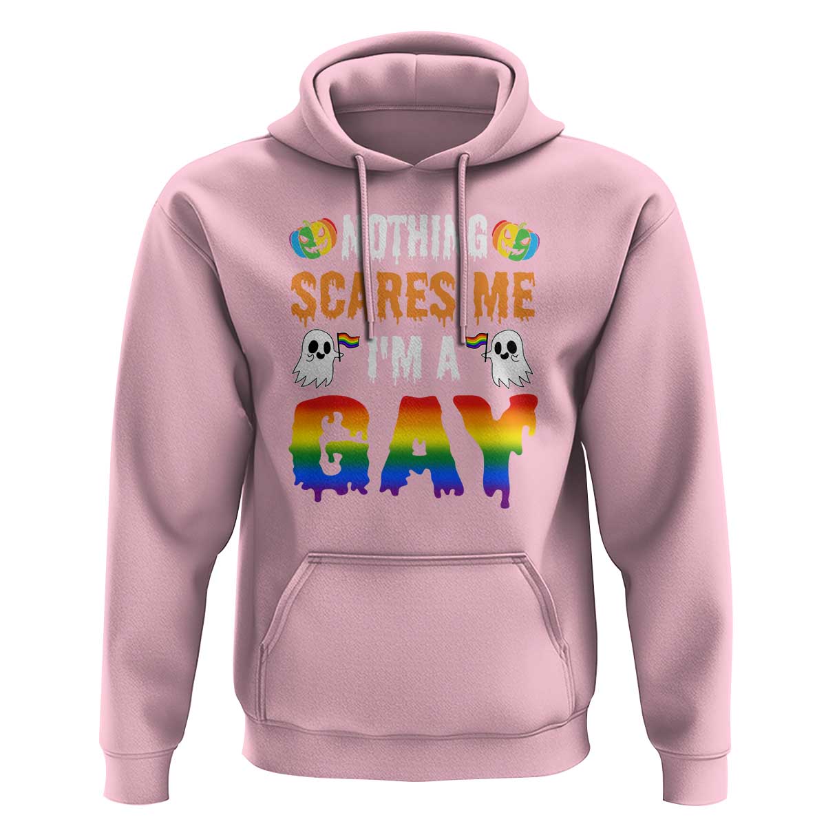 Funny Halloween LGBT Hoodie Nothing Scares Me I'm A Gay