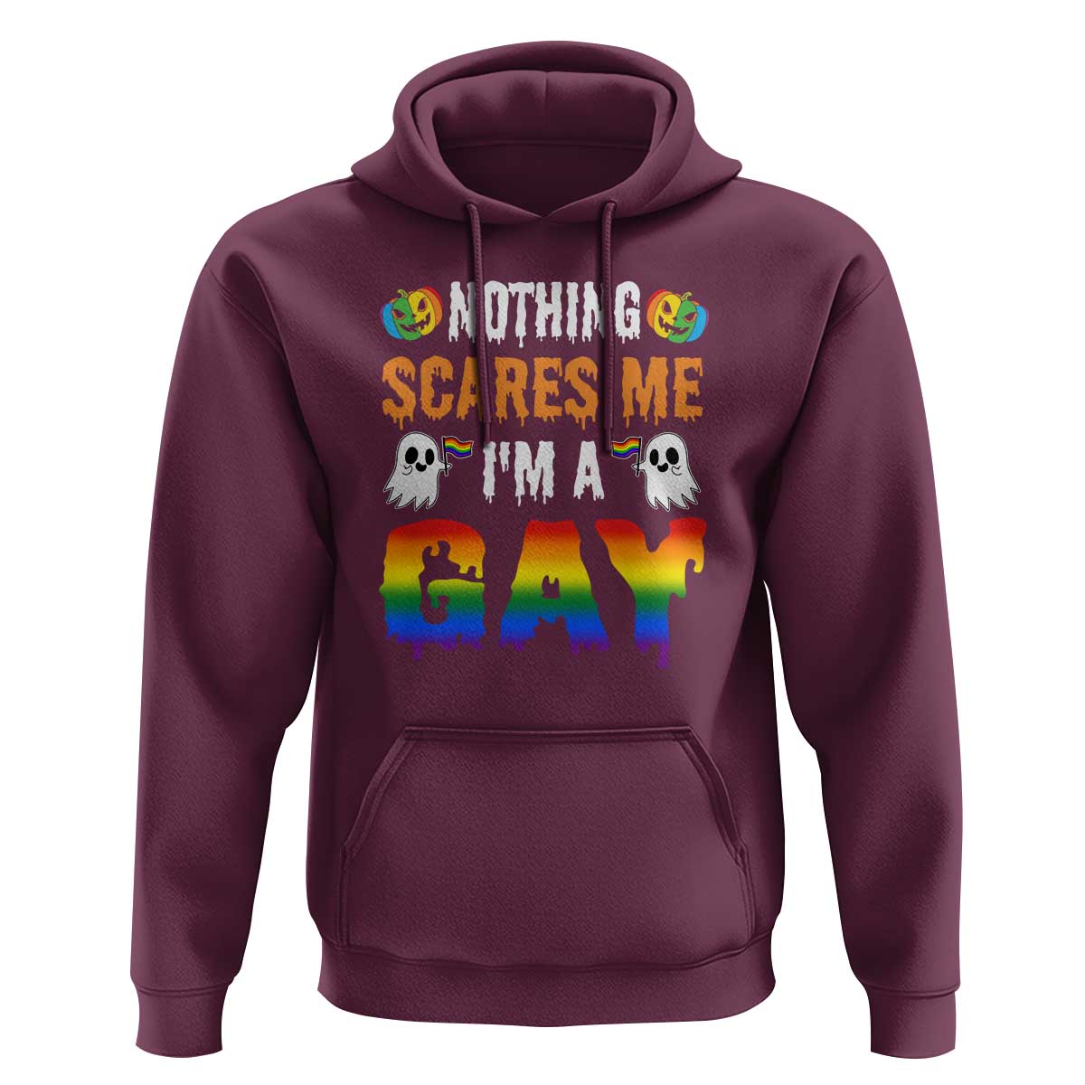 Funny Halloween LGBT Hoodie Nothing Scares Me I'm A Gay