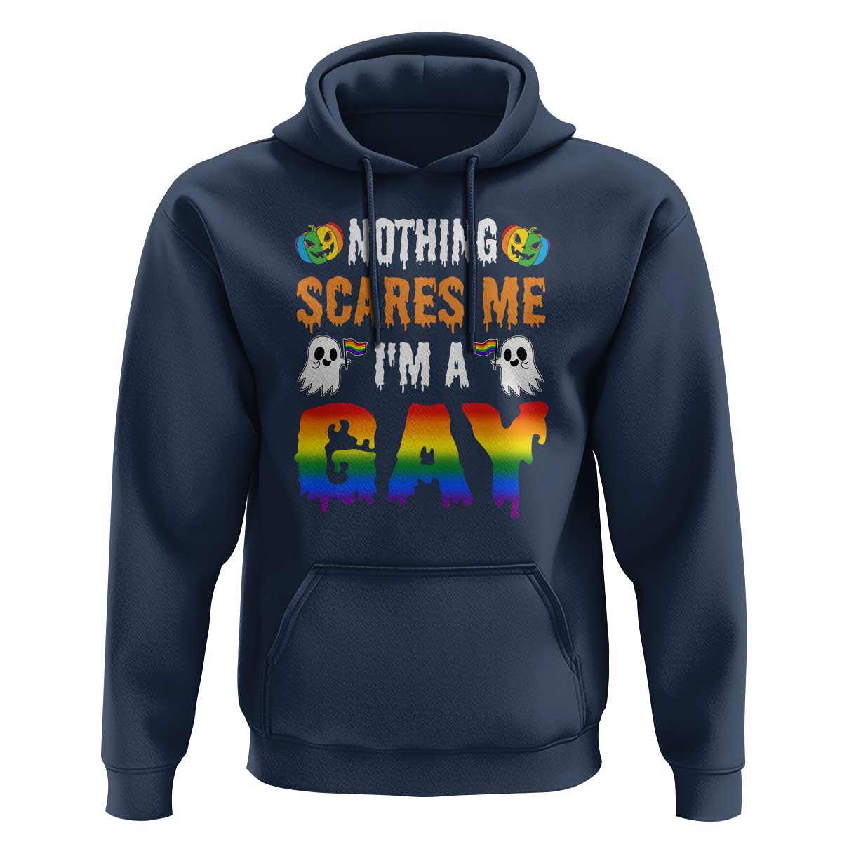 Funny Halloween LGBT Hoodie Nothing Scares Me I'm A Gay
